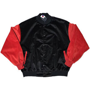 Vintage 90s WestArk lowrider Custom Car Bomber Jacket 2XL Made in USA Black Red